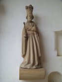 Steinfigur hl. Sigismund (frühes 15. Jhdt.)
