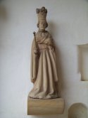 Steinfigur hl. Sigismund (frhes 15. Jhdt.)