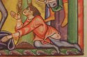 Darstellung einfacher Grundkleidung im Bamberger Psalter