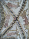 Deckenmalerei mit Engeln mit Leidenswerkzeugen in Neunkirchen (ca. 1430)